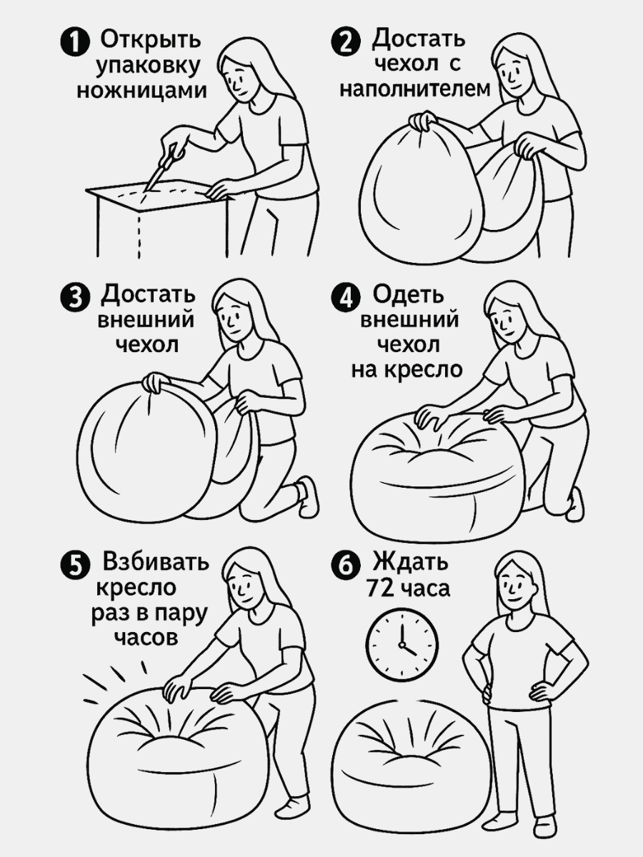 Кресло Облако «108» DENIM превью 12